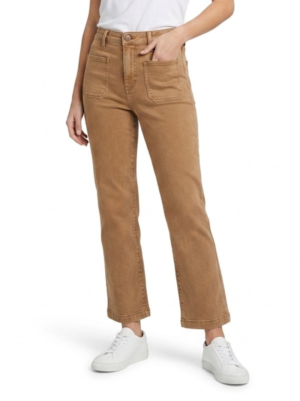 Dear‎ John Jeanne Mid Rise Crop Flare Pants Butterscotch Size 29